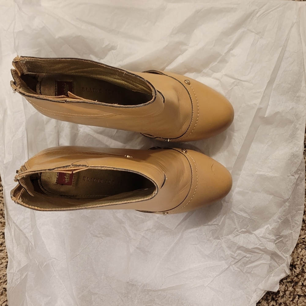 Elaine Turner Women's Tan Leather Boots - Picture 3 of 5